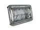 Quake LED Classic Series Tech 4x6-Inch LED Headlights with RGB Accent; Chrome Housing; Clear Lens (77-81 Firebird)