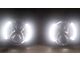 Quake LED Tempest 7-Inch Headlights with White DRL and Amber Turn Signal; Chrome Housing; Clear Lens (70-76 Firebird)