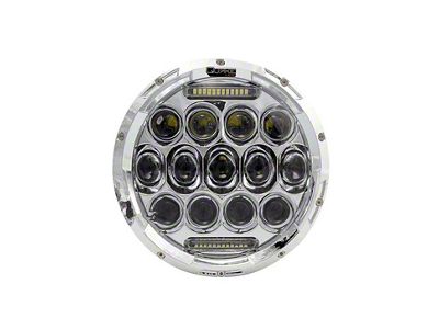 Quake LED Tempest 7-Inch RGB Headlights; Chrome Housing; Clear Lens (70-76 Firebird)