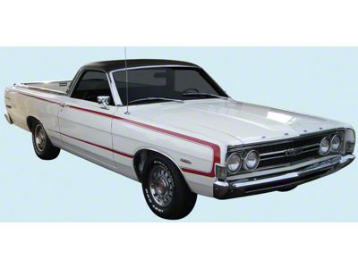 C Stripe Kit; Reflective White (1968 Ranchero)