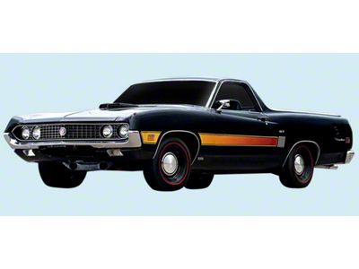 Laser Tailgate Stripe; Reflective Brown (1970 Ranchero)