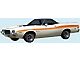 Side and Tailgate Stripes; Orange/Black (73-76 Ranchero)