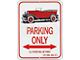 Phaeton Parking Only Sign, Red