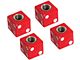 Red Dice Tire Valve Stem Cap Set, 4 Pieces