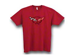 Red Distressed C5 Logo Shirt