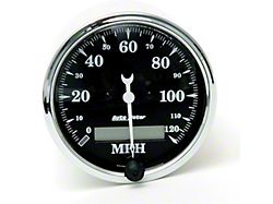 Auto Meter Old Tyme Black Series 3-1/8-Inch Programmable Speedometer; 0-120 MPH