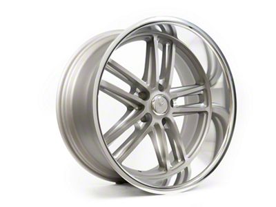 Resto Vintage Wheel Co Maverick Texture Gun Metal Center with Milled Window Diamond Cut Lip Wheel; 18x8; 1mm Offset (55-57 150, 210, Bel Air, Nomad)