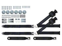 RetroBelt 3-Point Retractable Lap and Shoulder Seat Belts with Push-Button Buckles for Bench Seats (67-73 Camaro)