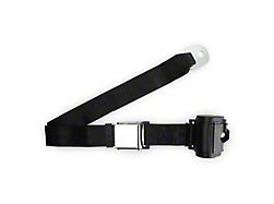 RetroBelt 2-Point Retractable Lap Belt with Chrome Aviation Style Buckle and Hardware Kit (Universal; Some Adaptation May Be Required)