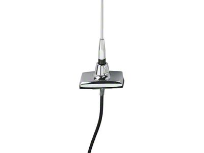 RetroSound Replacement Antenna with Fixed Mast; Chrome (73-96 Bronco)