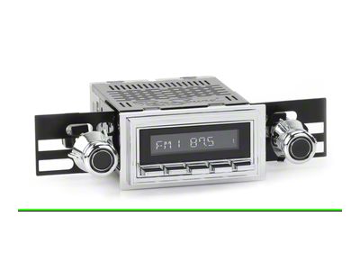 RetroSound RetroRadio Motor 1 Radio with Chrome Face, Chrome Push Buttons, Installation Bezel and Knobs (78-79 Bronco)