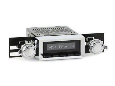 RetroSound RetroRadio Motor 1 Radio with Black Face, Black Push Buttons, Installation Bezel and Knobs (73-86 Blazer; 75-85 C10, K10)