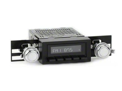 RetroSound RetroRadio Motor 1 Radio with Black Face, Black Push Buttons, Installation Bezel and Knobs (73-86 Blazer; 75-85 C10, K10)