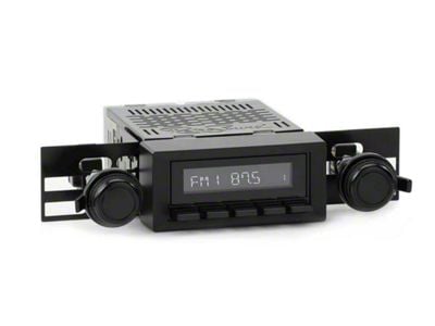 RetroSound RetroRadio Motor 1 Radio with Black Face, Black Push Buttons, Installation Bezel and Knobs (73-86 Blazer; 75-85 C10, K10)