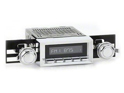 RetroSound RetroRadio Motor 4 Radio with Chrome Face, Chrome Push Buttons, Installation Bezel, Knobs and SiriusXM Tuner (73-86 Blazer; 75-85 C10, K10)