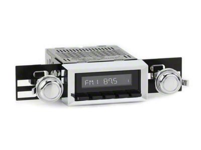 RetroSound RetroRadio Motor 1 Radio with Black Face, Black Push Buttons, Installation Bezel and Knobs (77-82 Corvette C3)