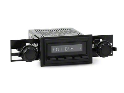 RetroSound RetroRadio Motor 1 Radio with Black Face, Black Push Buttons, Installation Bezel and Knobs (68-76 Corvette C3)