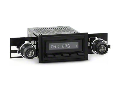 RetroSound RetroRadio Motor 1 Radio with Black Face, Black Push Buttons, Installation Bezel and Knobs (68-76 Corvette C3)