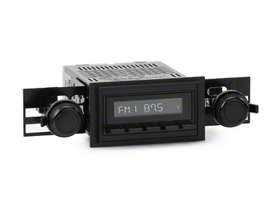 RetroSound RetroRadio Motor 4 Radio with Black Face, Black Push Buttons, Installation Bezel, Knobs and SiriusXM Tuner (68-76 Corvette C3)