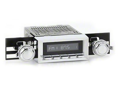 RetroSound RetroRadio Motor 4 Radio with Chrome Face, Chrome Push Buttons, Installation Bezel, Knobs and SiriusXM Tuner (77-82 Corvette C3)