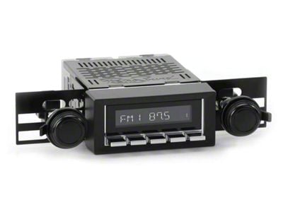 RetroSound RetroRadio Motor 1 Radio with Chrome Face, Chrome Push Buttons, Installation Bezel and Knobs (73-77 El Camino)