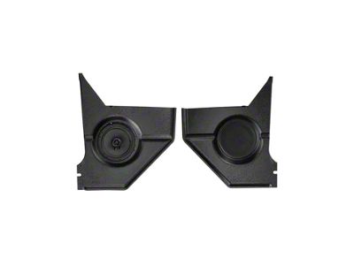 RetroSound Kick Panels with Standard Speakers; Black (67-68 Mustang Coupe, Fastback)