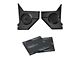 RetroSound Kick Panels with Standard Speakers and Sound Dampening; Black (67-68 Mustang Coupe, Fastback)