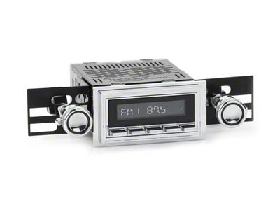 RetroSound RetroRadio Motor 1 Radio with Chrome Face, Chrome Push Buttons, Installation Bezel and Knobs (67-68 Mustang)