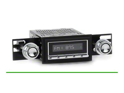 RetroSound RetroRadio Motor 1 Radio with Chrome Face, Chrome Push Buttons, Installation Bezel and Knobs (67-68 Mustang)