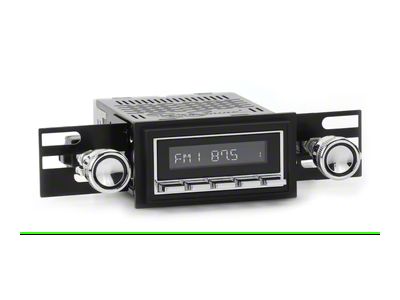 RetroSound RetroRadio Motor 1 Radio with Chrome Face, Chrome Push Buttons, Installation Bezel and Knobs (67-68 Mustang)