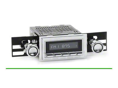 RetroSound RetroRadio Motor 4 Radio with Chrome Face, Chrome Push Buttons, Installation Bezel and Knobs (67-68 Mustang)