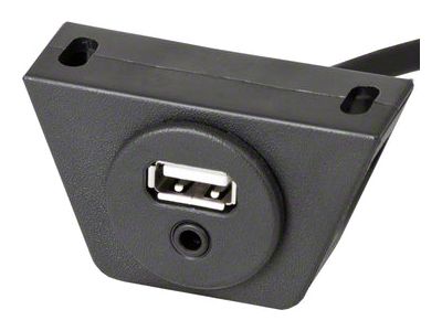 RetroSound USB/AUX Input Extension Cable with Under Dash Mount; Black (Universal; Some Adaptation May Be Required)