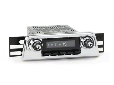 RetroSound RetroRadio Motor 1 Radio with Black Face, Black Push Buttons, Installation Faceplate and Black Knobs (61-63 Thunderbird)