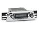 RetroSound RetroRadio Motor 1 Radio with Chrome Face, Chrome Push Buttons, Installation Faceplate, Black Knobs and Vintage Ford Logo Overlay (61-63 Thunderbird)