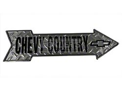 Chevy Country Diamond Plate Aluminum Arrow Sign