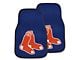 Carpet Front Floor Mats with Boston Red Sox Logo; Navy (Universal; Some Adaptation May Be Required)