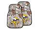 Carpet Front Floor Mats with Minnesota Vikings Logo; Camo (Universal; Some Adaptation May Be Required)