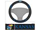 Steering Wheel Cover with University of Kansas Logo; Black (Universal; Some Adaptation May Be Required)