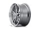 Ridler 606 Gloss Grey Machined Wheel; 17x7; 0mm Offset (67-69 Camaro)