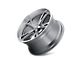 Ridler 606 Gloss Grey Machined Wheel; 17x7; 0mm Offset (67-69 Camaro)