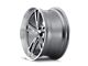 Ridler 606 Gloss Grey Machined Wheel; 17x8; 0mm Offset (67-69 Camaro)