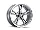 Ridler 606 Gloss Grey Machined Wheel; 18x8; 0mm Offset (67-69 Camaro)