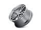 Ridler 606 Gloss Grey Machined Wheel; 20x8.5; 0mm Offset (67-69 Camaro)