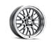 Ridler 607 Gloss Grey Machined Wheel; 20x8.5; 0mm Offset (67-69 Camaro)