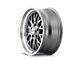 Ridler 607 Gloss Grey Machined Wheel; 20x8.5; 0mm Offset (67-69 Camaro)