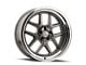 Ridler 610 Gloss Grey with Polished Lip Wheel; 17x7; 0mm Offset (67-69 Camaro)