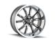 Ridler 650 Gloss Grey with Polished Lip Wheel; 15x8; 0mm Offset (67-69 Camaro)