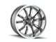 Ridler 650 Gloss Grey with Polished Lip Wheel; 17x7; 0mm Offset (67-69 Camaro)