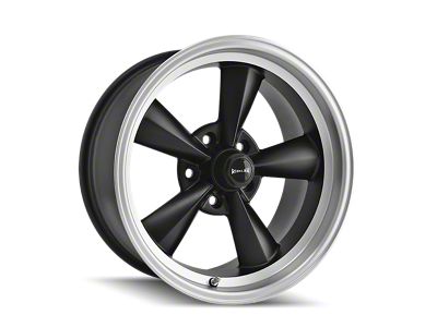 Ridler 675 Matte Black Machined Wheel; 17x7; 0mm Offset (67-69 Camaro)