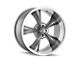 Ridler 695 Gloss Grey Machined Wheel; 17x7; 0mm Offset (67-69 Camaro)